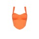 Shape Orange Woven Corset Crop Top Shape Orange Woven Corset Crop Top