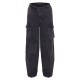 Washed Charcoal Twill Pocket Detail Wide Leg Cargo Pants Washed Charcoal Twill Pocket Detail Wide Leg Cargo Pants