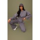 Tall Steel Blue Cropped Oversized Sweatshirt Tall Steel Blue Cropped Oversized Sweatshirt