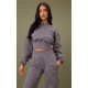 Tall Steel Blue Cropped Oversized Sweatshirt Tall Steel Blue Cropped Oversized Sweatshirt