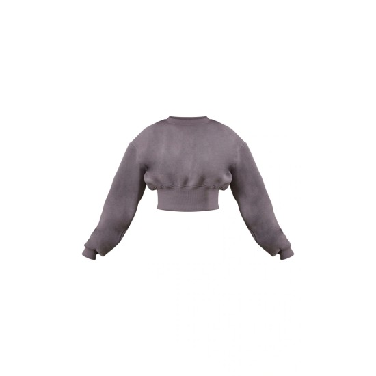 Tall Steel Blue Cropped Oversized Sweatshirt Tall Steel Blue Cropped Oversized Sweatshirt