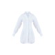 White Fitted Waist Long Sleeve Button Shirt Dress White Fitted Waist Long Sleeve Button Shirt Dress