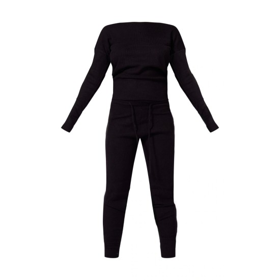 Black Knit Lounge Set Black Knit Lounge Set