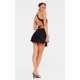 Petite Black Halterneck Trim Detail Shift Mini Dress Petite Black Halterneck Trim Detail Shift Mini Dress