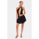 Petite Black Halterneck Trim Detail Shift Mini Dress Petite Black Halterneck Trim Detail Shift Mini Dress
