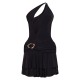 Petite Black Halterneck Trim Detail Shift Mini Dress Petite Black Halterneck Trim Detail Shift Mini Dress
