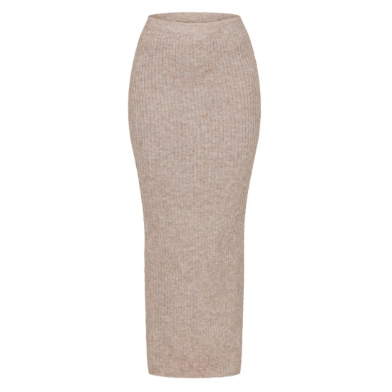 Mocha Luxe Knit Low Rise Midaxi Skirt Mocha Luxe Knit Low Rise Midaxi Skirt