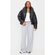Petite Black Exaggerated Collar PU Puffer Coat Petite Black Exaggerated Collar PU Puffer Coat
