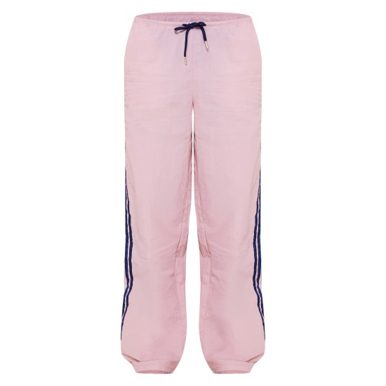 Pink Shell Side Stripe Detail Wide Leg Pants Pink Shell Side Stripe Detail Wide Leg Pants