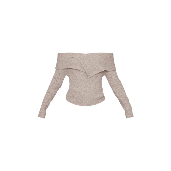 Mocha Luxe Knit Fold Over Top Mocha Luxe Knit Fold Over Top