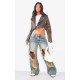 Petite Grey Faux Washed Leather Super Cropped Belted Biker Jacket Petite Grey Faux Washed Leather Super Cropped Belted Biker Jacket