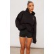 Black Badge Detail Oversized Hoodie Black Badge Detail Oversized Hoodie