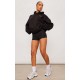 Black Badge Detail Oversized Hoodie Black Badge Detail Oversized Hoodie