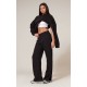 Black Flared Split Hem Sweatpants Black Flared Split Hem Sweatpants