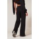 Black Flared Split Hem Sweatpants Black Flared Split Hem Sweatpants