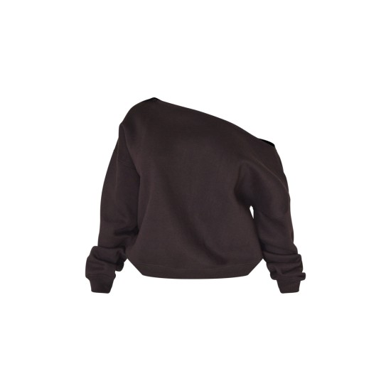 Shape Black Sweat Raw Edge Slouch Sweatshirt Shape Black Sweat Raw Edge Slouch Sweatshirt