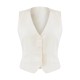 Cream Woven Tailored Boxy Vest Cream Woven Tailored Boxy Vest