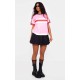 Pink Oversized Stripe Detail Football T-shirt Pink Oversized Stripe Detail Football T-shirt