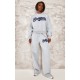 Tall Grey Marl Baltimore Borg Applique Detail Oversized Sweatshirt Tall Grey Marl Baltimore Borg Applique Detail Oversized Sweatshirt