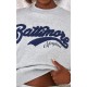 Tall Grey Marl Baltimore Borg Applique Detail Oversized Sweatshirt Tall Grey Marl Baltimore Borg Applique Detail Oversized Sweatshirt
