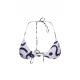 Monochrome Swirl Print Triangle Bead Detail Bikini Top Monochrome Swirl Print Triangle Bead Detail Bikini Top