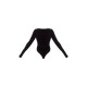 Basic Black Cotton Blend Plunge Long Sleeve Bodysuit Basic Black Cotton Blend Plunge Long Sleeve Bodysuit