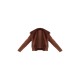 Chocolate Faux Suede PU Bonded Aviator Jacket Chocolate Faux Suede PU Bonded Aviator Jacket