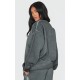 PRETTYLITTLETHING Washed Charcoal Premium Oversized Sweatshirt PRETTYLITTLETHING Washed Charcoal Premium Oversized Sweatshirt