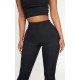 Shape Black Ribbed Flared Pants Shape Black Ribbed Flared Pants