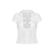 White Plunge Buckle Detail Corset Shirt White Plunge Buckle Detail Corset Shirt