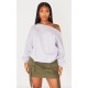 Shape Grey Marl Sweat Raw Edge Slouch Sweatshirt Shape Grey Marl Sweat Raw Edge Slouch Sweatshirt