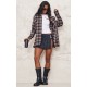 Chocolate Oversized Checked Shirt Chocolate Oversized Checked Shirt