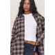 Chocolate Oversized Checked Shirt Chocolate Oversized Checked Shirt