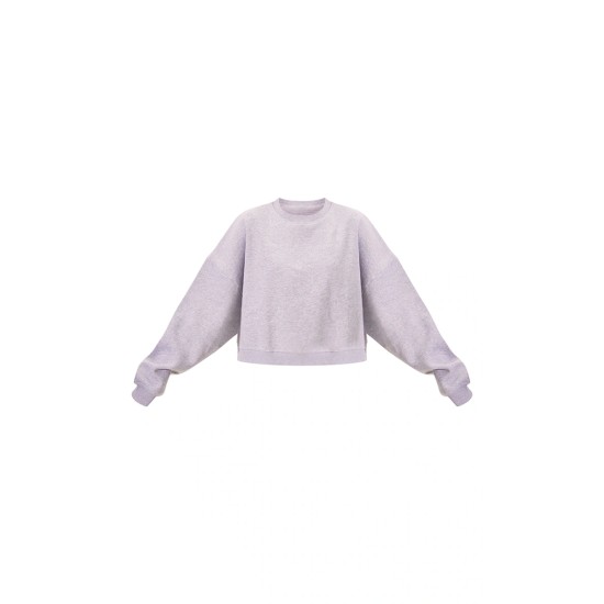Grey Marl Oversized Boxy Sweatshirt Grey Marl Oversized Boxy Sweatshirt