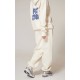 PRETTYLITTLETHING Sand Premium Studio Print Cuffed Sweatpants PRETTYLITTLETHING Sand Premium Studio Print Cuffed Sweatpants