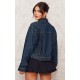 Raw Indigo Wash Oversized Fit Denim Jacket Raw Indigo Wash Oversized Fit Denim Jacket