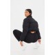 Black Cropped Peach Skin Bubble Puffer Jacket Black Cropped Peach Skin Bubble Puffer Jacket