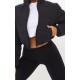 Black Cropped Peach Skin Bubble Puffer Jacket Black Cropped Peach Skin Bubble Puffer Jacket