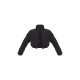 Black Cropped Peach Skin Bubble Puffer Jacket Black Cropped Peach Skin Bubble Puffer Jacket