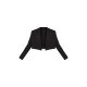 Black Woven Cropped Shoulder Padded Blazer Black Woven Cropped Shoulder Padded Blazer