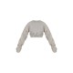 Petite Moss Grey Crop Elasticated Sweat Top Petite Moss Grey Crop Elasticated Sweat Top