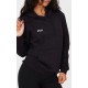 PRETTYLITTLETHING Logo Black Badge Detail Oversized Fit Hoodie PRETTYLITTLETHING Logo Black Badge Detail Oversized Fit Hoodie