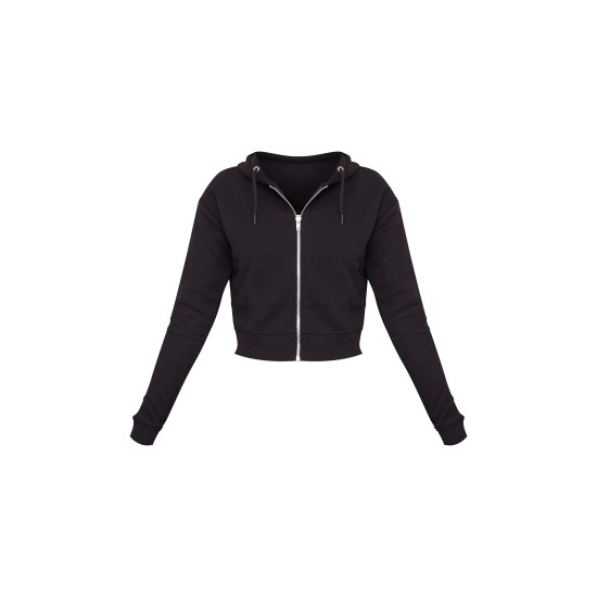 Black Zip Cropped Hoodie Black Zip Cropped Hoodie