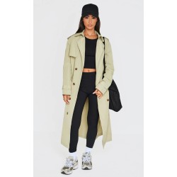 Petite Olive Oversized Trench Coat