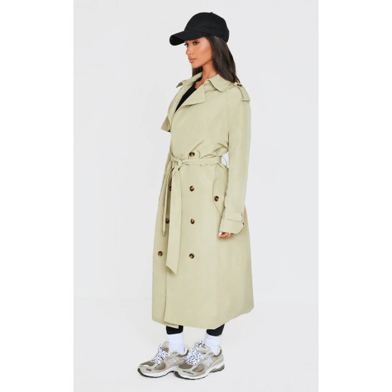 Petite Olive Oversized Trench Coat Petite Olive Oversized Trench Coat