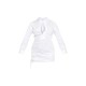 White Ruched Side Fitted Shirt Dress White Ruched Side Fitted Shirt Dress