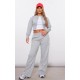 Ash Grey Ribbed Hem Popper Detail Sweatshirt Ash Grey Ribbed Hem Popper Detail Sweatshirt