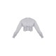 Ash Grey Ribbed Hem Popper Detail Sweatshirt Ash Grey Ribbed Hem Popper Detail Sweatshirt