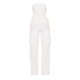Ecru Contrast Stitch Cargo Pocket Bandeau Denim Jumpsuit Ecru Contrast Stitch Cargo Pocket Bandeau Denim Jumpsuit