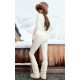 PRETTYLITTLETHING Cream Ski Contrast Seam Sculpt Jacket & Leggings Set PRETTYLITTLETHING Cream Ski Contrast Seam Sculpt Jacket & Leggings Set